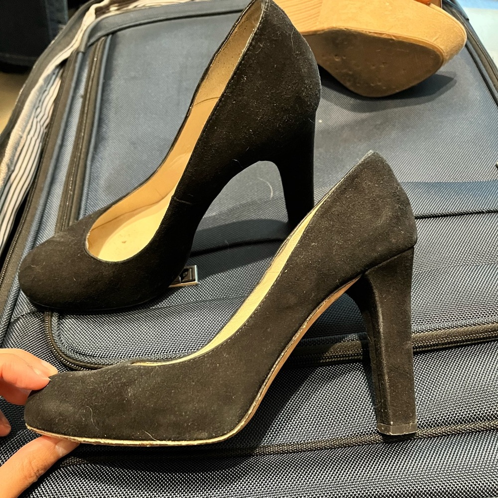 L.K. Bennett London - Tess Black Suede Courts
